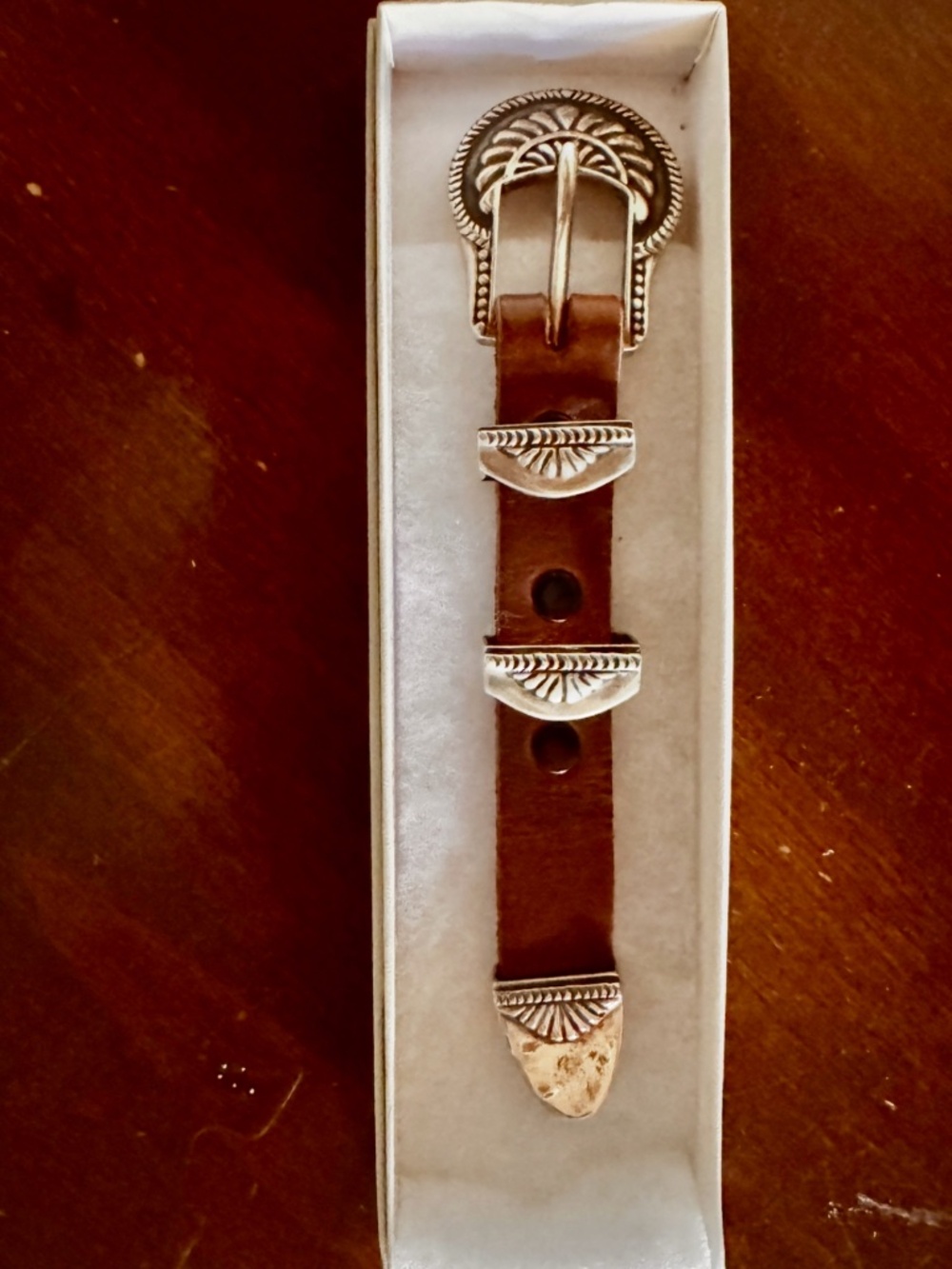 Vintage sterling silver "ranger" belt buckle set